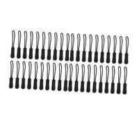 Operitacx 100 pcs Durable DIY Zipper Pull Replacement Tabs for Bags Backpacks Jackets Travel Suitcases Strong TPU Material Black Cord Pullers for Easy Repair and Replacement