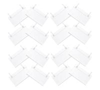 Operitacx 100 Pcs Wire Shelf Label Holders Dual Hook Design Price Display Clips for Retail Store Supermarket Pantry Merchandise Organizing Sign Holders