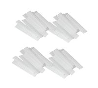 Operitacx 100 Pieces White Pe Plastic Mesh Makeup Brush Protective Covers Sleeves 8cm Length for Travel and Storage