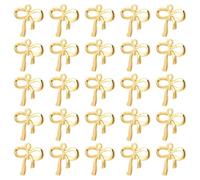 Operitacx 100pcs Alloy Bow Earrings DIY Materials Gold Bow Charms for Jewelry Making DIY Decorative Accessories