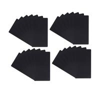 Operitacx 100pcs Black Aluminum Blank Name Cards Thin Metal Business Cards Engraving Sublimation Smooth Surface with Rounded Corners for Custom Printing