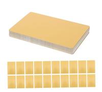 Operitacx 100pcs Blank Aluminum Business Cards Metal Name Tags for DIY Engraving Lightweight Portable Metallic Business Card Blanks for Office Home Creative Projects Standard