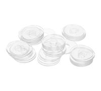 Operitacx 100pcs Clear Plastic Flat Gasket 1/4" Inner Diameter by 3/4" Outer Diameter by 1mm Thick Anti-scratch Washer Spacer for Glass Shower Door Handle and Towel Bar Mounting Transparent