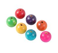 Operitacx 100pcs Colored Wooden Beads Diameter Natural Round Craft Beads for DIY Jewelry Making Creative Accessories for Home Decoration
