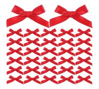 Operitacx 100pcs Cute Bow Clips, Handmade Cloth Mini Bowknot Barrettes with Gentle Soft Touch, Prevent Slipping, for Festival Celebration and Birthday Party