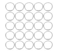 Operitacx 100pcs Openable Binder Rings Memory Card Rings Inner Dia 20mm Metal Iron Quick Addition Or Removal of Pages Easy Binding Solution for Project and Business Office Use