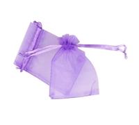 Operitacx 100pcs Organza Drawstring Pouches Mesh Bags Breathable Storage Dark Purple Material for Wedding Hotels Packaging and Special Occasions