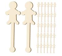 Operitacx 100pcs People Shaped Wood Craft Sticks for Rounded Edge DIY Popsicle Sticks Art Supplies for Painting Drawing and Classroom Activities Safe for Creative Family Projects
