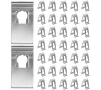 Operitacx 100pcs Picture Frame Spring Clips - Metal V-Shape Frame Back Plate Clips - Backboard Fixing Turn Buttons for Photo Holder Hardware Accessories