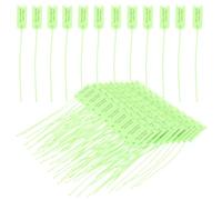 Operitacx 100pcs Self-Locking Plastic Zip Ties with Anti-Fake Label Tags for Storage Boxes and Harnesses, Adjustable Locking Length, No Tools Needed, Light Green Pp Cable Ties for Banks