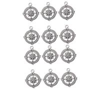 Operitacx 100pcs Sterling Silver Necklace Chain Pendant Charm Diy Compass Charms for Graduation Bracelet Necklace