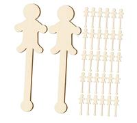 Operitacx 100pcs Wooden Popsicle Sticks for Ergonomic Easy-Grip Art Craft Sticks for Painting Drawing DIY People Figures and Classroom Supplies for Fine Motor Skill Development and Creative