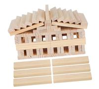 Operitacx 100pcs Wooden Sticks for Building and Crafting Solid Wood Planks Montessori for Adults Enhances Creativity Coordination and Spatial Thinking Family Interactive Educational Blocks