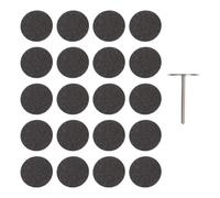 Operitacx 101pcs Manicure Grinding Slices Sandpaper Disc Set 20mm 100 Grit Coarse Pedicure Sanding Discs with Mandrel for Dead Skin and Callus Removal Nail Drill Accessories for Hand