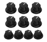 Operitacx 10PCS 7-Sided Replacement Knob Cap for Guitar Amplifier, 20mm/24mm Potentiometer Control Knob for Effect Pedal, Audio Panel, Audio Electronics