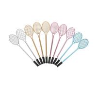 Operitacx 10pcs Adorable Badminton Racket Gel Pens Mixed Colors Fine Point Student Stationery Writing Drawing Marking Gifts