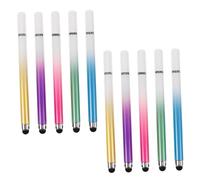 Operitacx 10pcs Assorted Color Dual-ended Stylus Pens for Touch Screen Devices, Plastic Material with Strong Compatibility and Smooth Writing Experience, for Playing Games and Note-taking