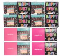 Operitacx 10pcs Birthday Cards Paper Blessing Cards Simple Chic Decorative Style Expressing Blessings and Writing for Birthday Celebration
