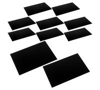 Operitacx 10pcs Black Aluminum Engraving Blanks Name Plates 150x100mm Rounded Corners 0.5mm Thick Metal Tags for Office Door Signs Desk Nameplates Suitable for Laser Engraving and Business