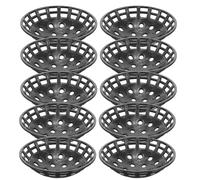 Operitacx 10pcs Black Plastic Plant Pot Bottom Mesh Pads | Bowl Shaped Drainage Cover Helps Prevent Blocked Holes, Reusable for Houseplants, Bonsai, Balcony Gardening and Home