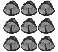 Operitacx 10pcs Black Stretchable Mesh Dome Wig Caps Hair Nets for Weaving and Crochet 5-inch round Weft Net Caps Suitable for Sleep and Hair Wraps