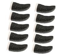 Operitacx 10pcs Black Sweat Game Thumb Sleeves Elastic Breathable Finger Covers for Mobile Controllers Enhanced Grip and Precision