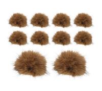 Operitacx 10pcs Cat Pom Pom Ball Teasing for Indoor Cats and Puppies | Plush Crinkle Finish, Easy Maintenance, Portable Play for Multi Cat Homes, Travel, Kitchen Floor Fun