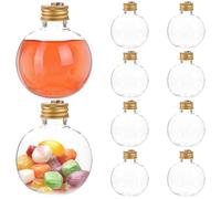 Operitacx 10pcs Christmas Booze Balls, 150ml Clear Plastic Fillable Ornaments for Crafts, Water Bottle Bulbs Clear Ornament Balls Christmas Tree Decorations for Xmas Home Party