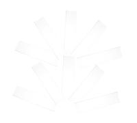 Operitacx 10pcs Clear Acrylic Wall Name Plate Holders with Adhesive Tape Transparent Sign Display Frames for Classroom Home Office Durable Protective Food Label Stands