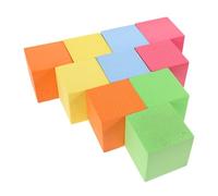Operitacx 10pcs Colorful Foam Cube Blocks Geometric Learning Shapes for Engaging Educational for Indoor Develops Spatial Skills and Creativity