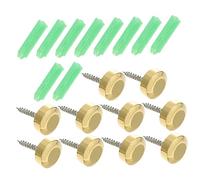 Operitacx 10Pcs Decorative Mirror Screws with Pure Copper Caps Advertising Fasteners for Wall Sign Mounting Durable Mirror Standoff Fixings for Office Shop Supermarket and Bedroom Use