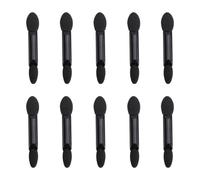 Operitacx 10pcs Disposable Dual Sided Eyeshadow Brushes with Oval Latex Sponge Tips and Plastic Handles, Portable and Comfortable to Touch Makeup Applicator for Festivals and Weddings