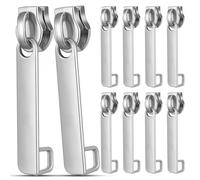 Operitacx 10pcs Double-Layer Zipper Pull Nylon Luggage Zipper Pull Replacement Prevents Damage Compliance Security Regulations for Vacations and Business Trips Silver Smooth Sliding Design