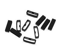 Operitacx 10pcs Durable Silicone Watch Band Loops Lost Strap Rings Compatible with Polar Secure Retaining Rings for Bands Black Color