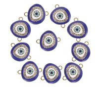 Operitacx 10Pcs Evil Eye Charms for DIY Jewelry Making Unique Pendants for Bracelets Necklaces Keychains Crafts for Festivals and Creation