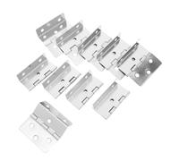 Operitacx 10pcs Folded Cabinet Door Hinges Threefold Right Angle Edge Clips Heavy-Duty Iron Hardware for Kitchen Wardrobe Versatile Multi-Angle Furniture Fitting