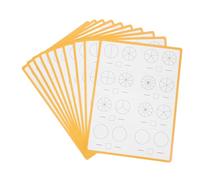 Operitacx 10pcs Fraction Manipulative Dry Erase Sheets Double Sided Reusable Math Learning Tool for Teaching Fractions Home School and Learning Centers