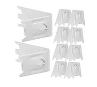 Operitacx 10pcs Freezer Storage Rack Shelves Fridge Refrigerator Shelf Adjustable Shelving Brackets Freezer Rack Shelving Clips Coolor Hook Freezer Lock Freezer Clips Stainless Steel Silver