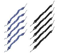 Operitacx 10pcs Glasses Strap Adjustable Elastic Eyeglasses Retainer for Sports Anti-slip Perforated Design, Black and Navy Blue for Outdoor Activities