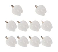 Operitacx 10pcs Hanging Teeth Charm Tooth Charms Dangle Lightweight Resin White Cute Realistic Design Stylish Pendant for Bracelet Jewelry Making Present for Dentist