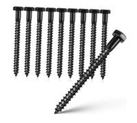 Operitacx 10pcs Hex Head Lag Screws Carbon Steel Wood Screws Heavy-duty Exterior Self Tapping Bolts for Decking Fencing Construction Precision Machined Fasteners