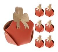 Operitacx 10pcs Leather Candy Boxes with Handle Party Favour Boxes for Wedding Souvenirs Collecting Practical Reusable Bags with Elegant Simple Appearance