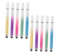 Operitacx 10pcs Macaron Gradient Dual Head Capacitive Stylus Pens for Touch Screens Portable Screen Pen for Tablets and Smartphones for Drawing Note Taking and Gaming