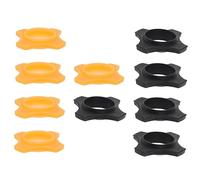 Operitacx 10pcs Microphone Anti-roll Rings Wireless Mic Protection Rubber Shockproof Anti-drop Corner Sleeve for Ktv Handheld Mics Black and Orange