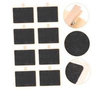 Operitacx 10PCS Mini Chalkboard Message Clips Small Wooden Memo Holders for Photos Notes DIY Crafts Desktop Organizer for Home Office Use