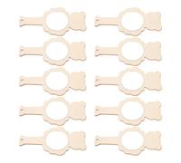 Operitacx 10pcs Mirrors Wooden Small Mirrors DIY Printing Blank Makeup Assorted Color Lightweight for Display on Desks