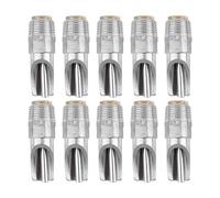 Operitacx 10Pcs Pig Waterer Stainless Steel Splash-Proof Automatic Drinking Nipples Copper Cap for Piglets and Livestock Breeding