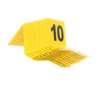 Operitacx 10pcs Portable Forensic Evidence Identification Placards with Bold Numbers and Scale, Yellow Plastic Evidence Markers for Detective Games and Forensics
