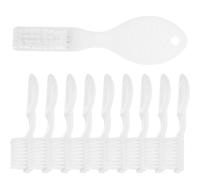 Operitacx 10pcs Prison Toothbrush Prison Tooth Brush 2.95x0.79x0.59in Large Handle Short Handle Special Supervision Code Prevent Irritation of Teeth Inmates and Special Facilities