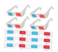 Operitacx 10pcs Red Lenses Glasses for Gamers Video Glasses Red Blue Lenses Movie Viewing Stylish
